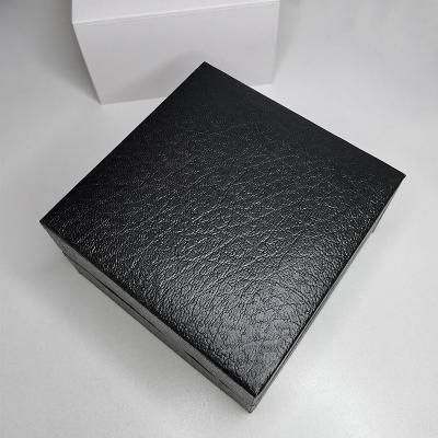 China Modern High Quality Square Black Luxury Watch Paper Box Pillow PB003 Custom Logo Packaging for sale