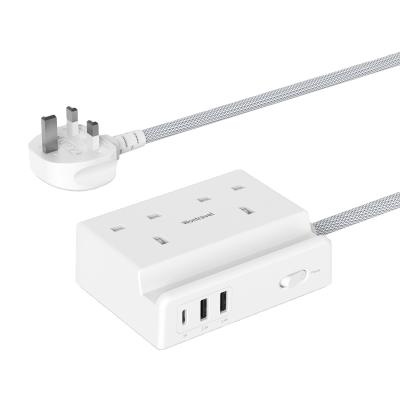 China Wall Mounted USB Desk UK Charger UK Travel Lead Extension Plug Band 3 Port AC Power Outlet for sale