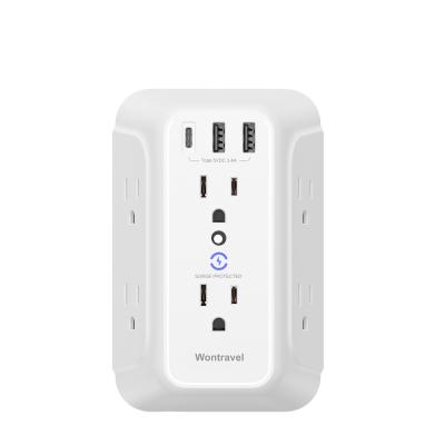 China Commercial Wall Outlet With USB A USB C C Surge Protector Outlet Plug Extra for sale