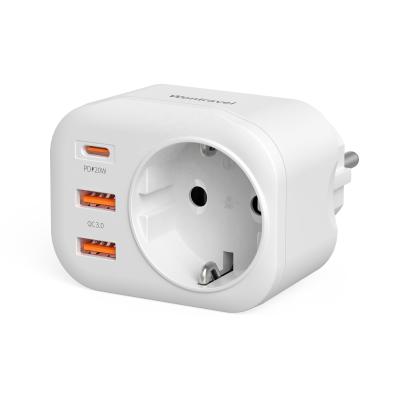 China German Schuko Type Wall Outlet Plug Supplement Palladium 20W Power Socket Travel Schuko Electrical Socket for sale