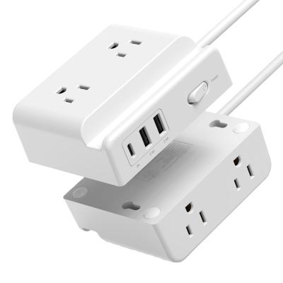 China C Port Output Extension Power Strip Surge Travel Power Band 4 Outlet Portable USB Type C Protector for sale