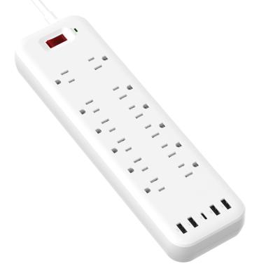 China Multi Travel AC Power Outlets 5 USB Socket Wall Outlet Surge Protector USA Power Strip for sale