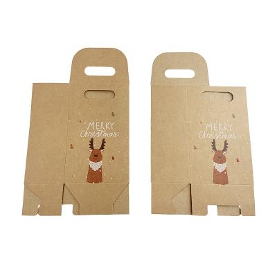 China Wholesale High Quality Recycled Recyclable Christmas Custom Your Own Logo Printed Cheap Kraft Paper Gift Bag In Stock For Candy for sale