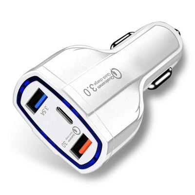 China Fast charging Quick Charge 3.0 USB Car Charger For iPhone 11 12 13 14 15 Pro Max Fast PD Car Phone Charger for sale