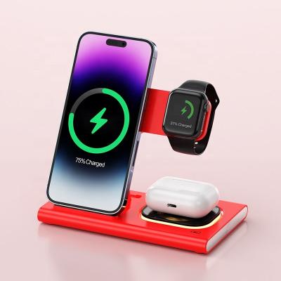 China All In One Wireless Fast charging Top seller 2023 phone universal portable fast mobile phone universal 3 in 1 wireless charger custom logo for iphone for sale