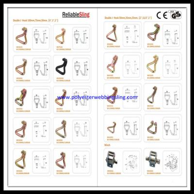 China Ganchos modificados para requisitos particulares de la correa del trinquete del acero inoxidable para la correa del trinquete en venta