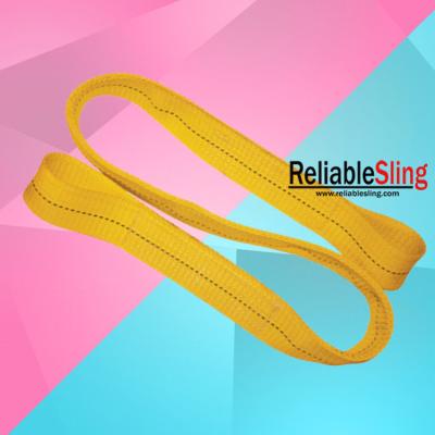 China 3T Yellow 100% High Tensile Polyester Endless webbing Sling for sale