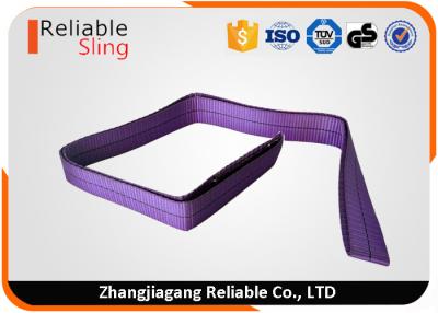 China Violet / Purple Polyester Endless Webbing Sling Safety Factor 6 Belt Type 1 Ton for sale