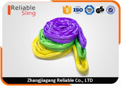 China Eslingas del poliéster redondo sin fin flexible con la cubierta de chaqueta del código de color en venta