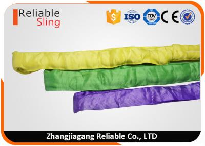 China EN 1492-2 Heavy Duty Polyester Round Slings / Endless Webbing Sling with Logo Printing for sale