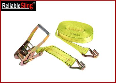 China Heavy Duty Strong Capacity Car Tie Down Ratchet Straps J Hook Cargo Lashing Belt for sale