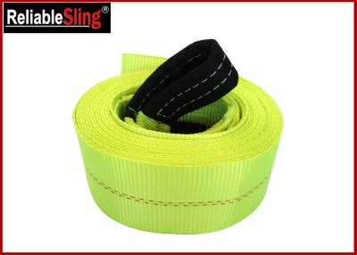 China High Tenacity Industrial Polyester Yarn Heavy Duty Tow Straps Car Recovery Straps With Hooks for sale