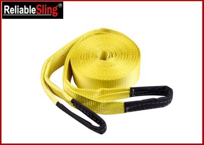 China Custom Off Road Winch Polyester Heavy Duty Tow Straps with Reinforced Eyes for sale