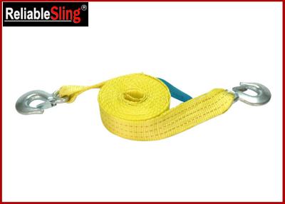 China 50mm Width Polyester Heavy Duty Tow Straps with Safety Hooks for Jeep Truck Car for sale