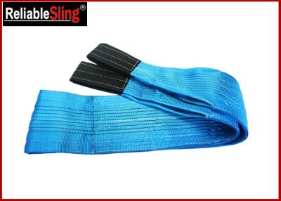 China Polyester Flat Webbing Slings 8 Ton Flexible Heavy Duty Lift Sling for sale