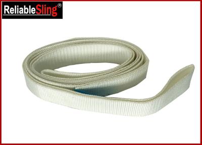 China White Polyester Flat Lifting Belt Endless Webbing Sling SF 7 CE GS Certified for sale