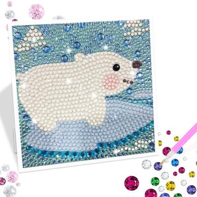 China Factory Fiber DIY Gifts Handmade Cartoon Animal Decoration Painting 3D Diamond Painting for sale