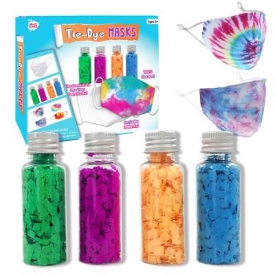 China DIY Painting / Drawing 2022 Kids Tie-Dye Kit DIY Mask Creative Educational Toys Step-Dye Tie-Dye Cloth Toy 4 Colors For Kids Inspire Creativity for sale