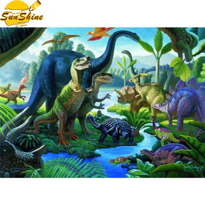 China Educational Toy 100 Pieces Dinosaur Jigsaw Puzzle Educational Paper Toys Toy For Kids Children Cartoon Rompecabezas Custom Paper Toy Design for sale