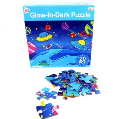 China 2022 Luminous Toy 2022 Children Educational Toys Cartoon Starry Universe Glow-In-Dark Sky Jigsaw Puzzle Set Kits Educational Puzzles for sale