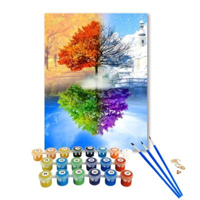 China Custom Waterproof + Eco-friendly DIY Paint By Numbers Kits 40x50cm For Adults And Kids Wall Art Canvas Digital Painting Oil Painting By Numbers for sale