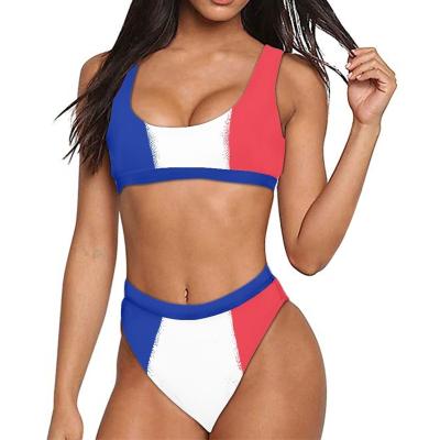 China Plus Size 2022 World Cup Females Swimming Wear High Waist All Countries Football Soccer Fans Sexy Bikini Ladies Women Swimming Suit for sale