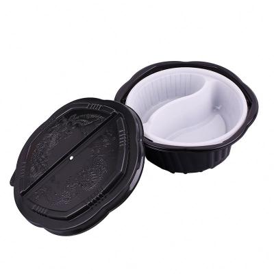 China Disposable Biodegradable Cornstarch Fast Self Heating Food Cooking Meal Box Container for sale