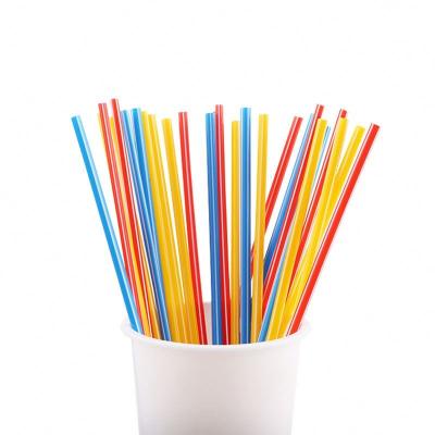 China 100% Biodegradable Milkshake Straw Wrapped Bubble Tea Straw PP Plastic Disposable Plastic Straws Long for sale