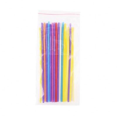 China 100% Biodegradable Bulk Packet PP Food Juice Milkshake Bendable Drinking Giant Curvy Plastic Straws Colorful for sale