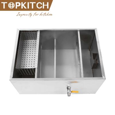 China Easily Assembled Commercial Sink Grease Trap Restaurant Drain Fat Oil Separator Waste Trap for sale