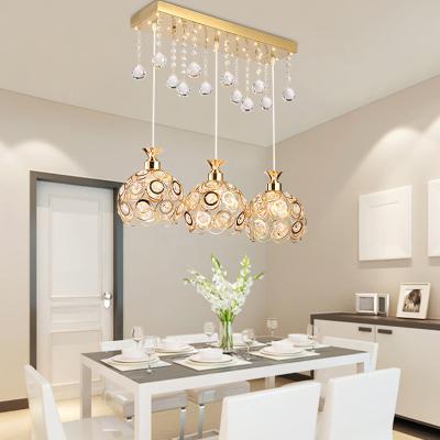 China Modern contemporary luxury home bedroom led round ceiling modern crystal chandeliers and pendant lights for sale