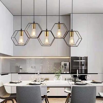 China Retro Contemporary American Chandelier Art Bedroom Living Room Dining Industrial Modern Led Iron Pendant Light for sale