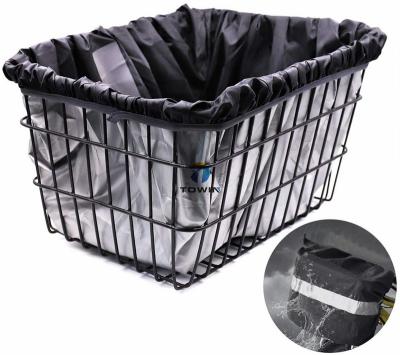 China Protect Outdoor High Quality PU/PVC Coating Waterproof Bicycle Basket Cover Rain Cover for sale