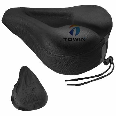 China Mountain Bikes Bike Saddle Cover Soft Silicone Padded Bike Seat Cover Breathable Anti-Slip Bicycle Seat Cover for sale