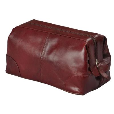 China Competitive Price Amazon Best Selling Luxury Leather Travel Toiletry Bag For Men Waterproof for sale