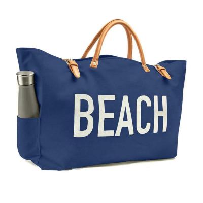 China Canvas Competitive Price Large Canvas Beach Tote Bag With Logo Travel Shopping Bag Custom Made for sale