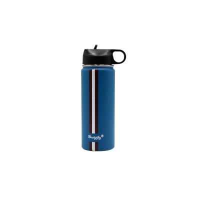 China Sustainable Portable Drinking Thermos Flask Frosted Sport Insulated Stainless Steel Water Bottles Flask Bpa Free With Straw for sale