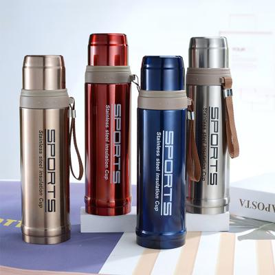 China PORTABLE Portable Vacuum Insulated Stainless Steel Bullet Drinking Water Bottle With Handle for sale