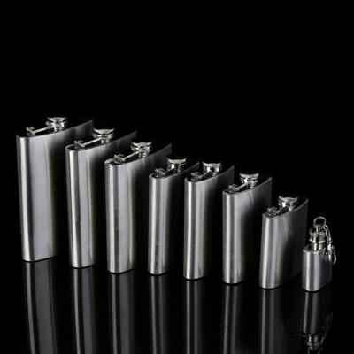 China Custom Sublimation Silver Jug Stainless Steel Funnels Wine Jar Hip Eco-friendly Flask For Sale for sale