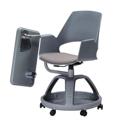 China AJ Extendable Flight Armchairs Room Folding Interactive Training Chair With Right Hand Writing Tablet Pad for sale