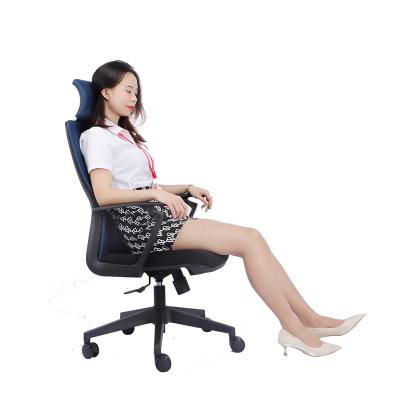 China Rotational AJ Flying Best Quality Full Mesh Back Simple Office Chairs Mesh Computer Chair New Design Fabric for sale