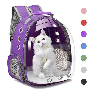 China Fashion cute portable clear animals pet cat small puppy dog baby carrier air space bubble window backpack bag for sale