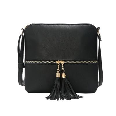 China Women Bags Solid Color Monogram Customize Trendy Cross - Body Bag Zipper Messenger Bag for sale