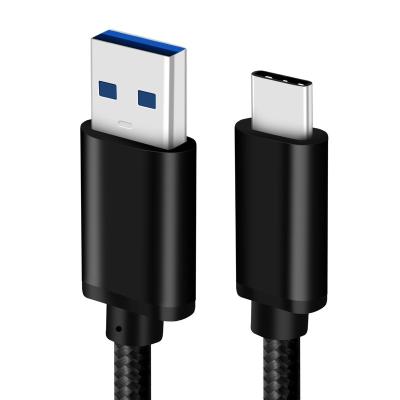 China Fast Charging + Data Transfer Aluminum Housing Braided C Cable To USB 3.0 A Metal Cable 1m for sale