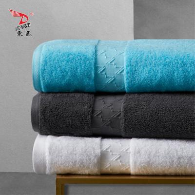 China Large Ultra Absorbent Black And White 100% Cotton Large Bed Bath Towels With Logos For Hotels Bathroom for sale