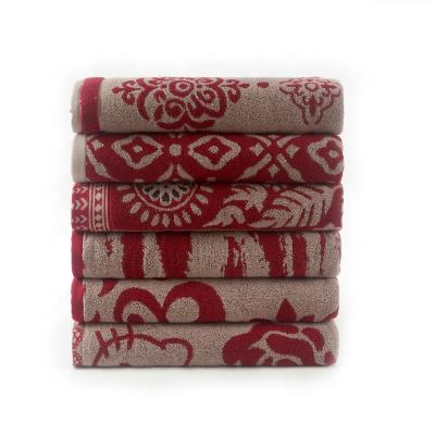 China High Quality 100% Cotton Customized Jacquard Yarn Dyed Often Used Classic Terry Family Bath Towel for sale