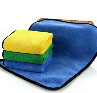 China New Microfiber Product Water Absorption Quick Dry Fleece Cleaning Car Coral Towel for sale