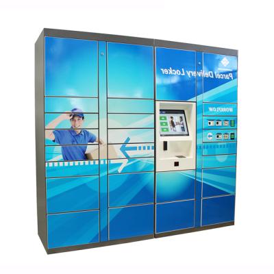 China SRI Or Stainless Steel Electronic Parcel Delivery Lockers With Safe Delivery Option Multi Languages for sale