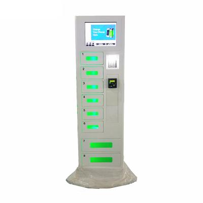 China Mobile Phone Cell Phone Charging Station With Monitor 8 Lockers Mobile Phone Charging Stations Kiosk for sale