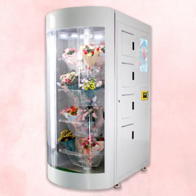 China Universal Vending Flower Shelf Transparent Vending Machine With Cooling Vending Machine Smart Vending For Hospital for sale